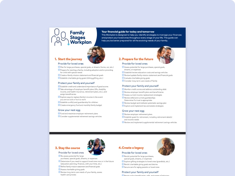 Thumbnail of "Family stages workplan" brochure