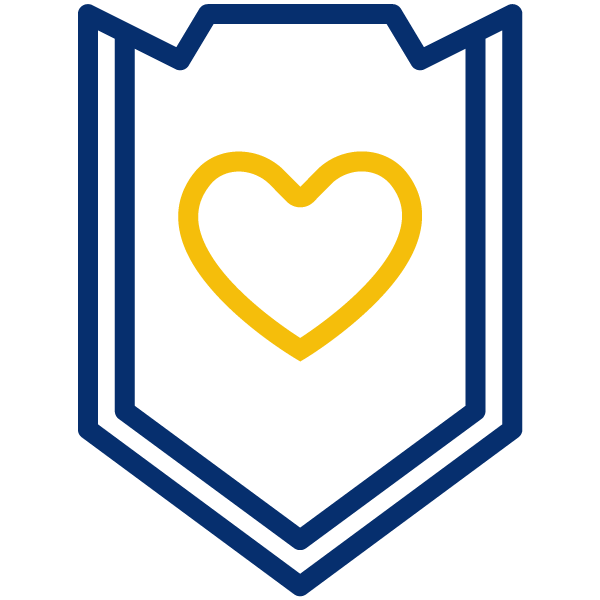 Shield and heart icon